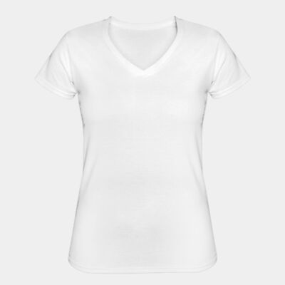 Playera Dama: Algodón Peinado Cuello V Miniatura